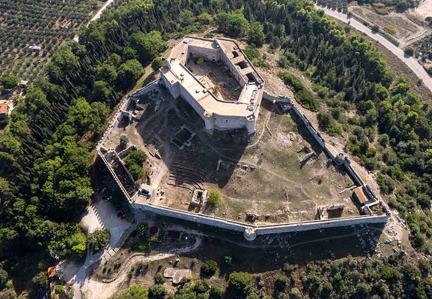 Chlemoutsi Festung Luftaufnahmen 0005