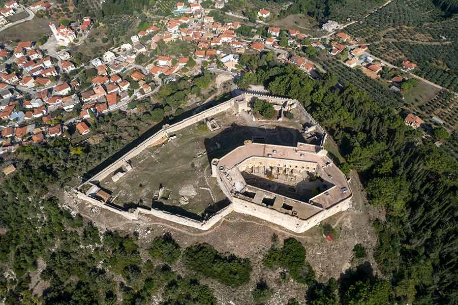 Chlemoutsi Festung Luftaufnahmen 0008