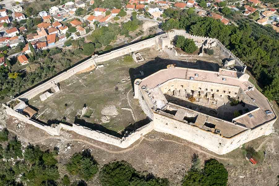 Chlemoutsi Festung Luftaufnahmen 0009