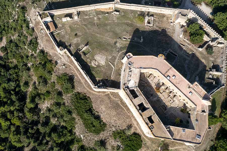 Chlemoutsi Festung Luftaufnahmen 0011