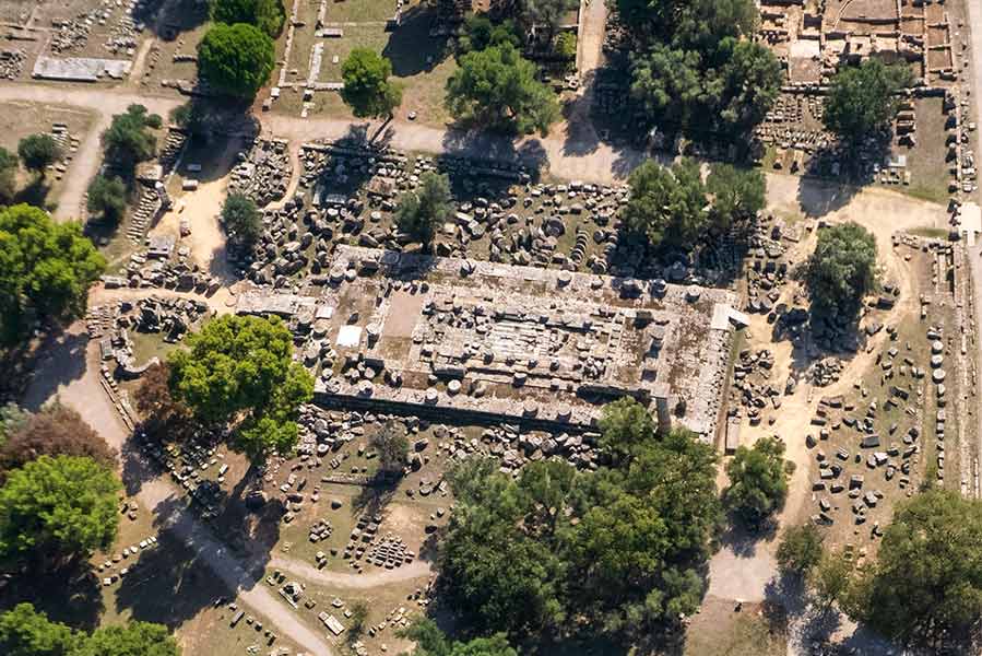Luftaufnahme antikes Olympia 0023