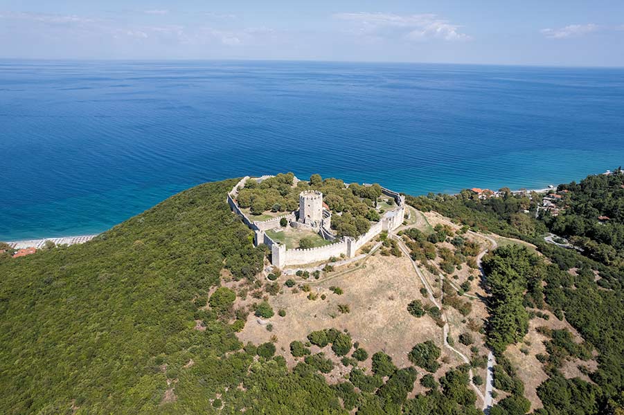 Platamonas Burg Luftaufnahmen 0002
